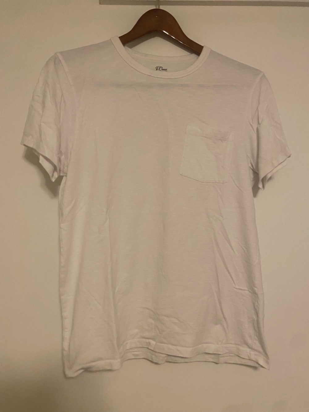 J. Crew White Pocket Crewneck Tee